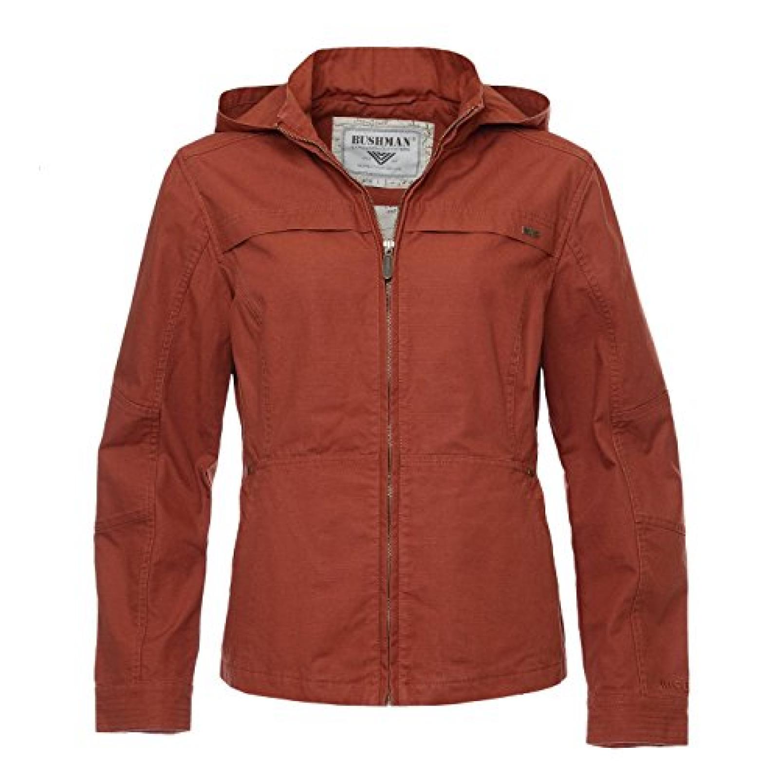 BUSHMAN Damen Jacke "ZAMBIA" 402016 halbgef&uuml;ttert, kurzer, taillierter Schnitt, Kapuze, Baumwolle, Outdoor, Innentasche 